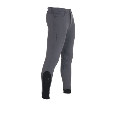 Slim-fit broek met grip heren met logo Caspar Equestro Asfalt Grijs