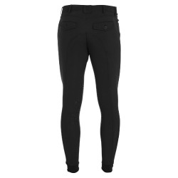 Slim-fit broek met grip heren met logo Caspar Equestro Zwart