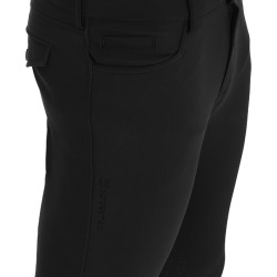 Slim-fit broek met grip heren met logo Caspar Equestro Zwart