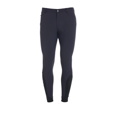 Slim-fit broek met grip heren met logo Caspar Equestro Marine Marineblauw