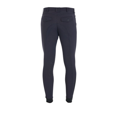 Slim-fit broek met grip heren met logo Caspar Equestro Marine Marineblauw