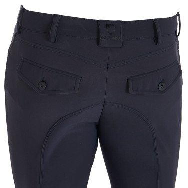 Slim-fit broek met grip heren met logo Caspar Equestro Marine Marineblauw