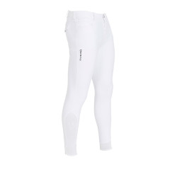 Slim-fit broek met grip heren met logo Caspar Equestro Wit