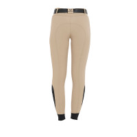 Strakke damesbroek met grip met logo Zenda Equestro Wierook Beige