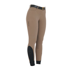 Strakke damesbroek met grip met logo Zenda Equestro Walnoot Bruin