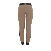 Pantalon ajusté avec grip femme avec logo Zenda Equestro Walnut Marron