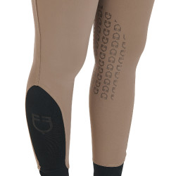 Pantalon ajusté avec grip femme avec logo Zenda Equestro Walnut Marron