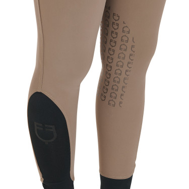 Pantalon ajusté avec grip femme avec logo Zenda Equestro Walnut Marron