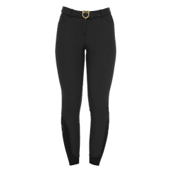Pantalon ajusté avec grip femme avec logo Zenda Equestro Noir