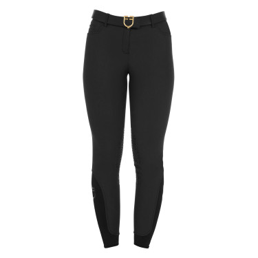 Pantalon ajusté avec grip femme avec logo Zenda Equestro Noir