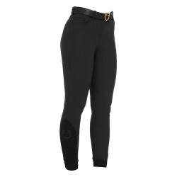 Pantalon ajusté avec grip femme avec logo Zenda Equestro Noir