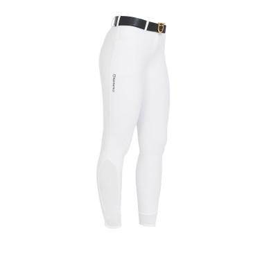 Pantalon ajusté avec grip femme avec logo Zenda Equestro Blanc