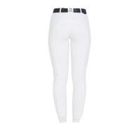 Pantalon ajusté avec grip femme avec logo Zenda Equestro Blanc