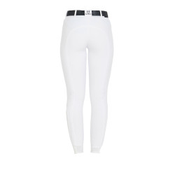 Pantalon ajusté avec grip femme avec logo Zenda Equestro Blanc