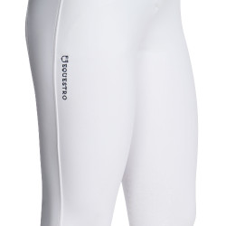 Pantalon ajusté avec grip femme avec logo Zenda Equestro Blanc
