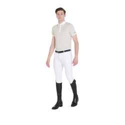 Pantalon ajusté avec grip intégral homme Aria Equestro Blanc