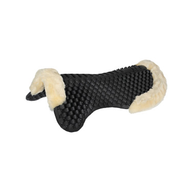Amortisseur Piuma gel mouton Acavallo Eco-wool naturel Noir