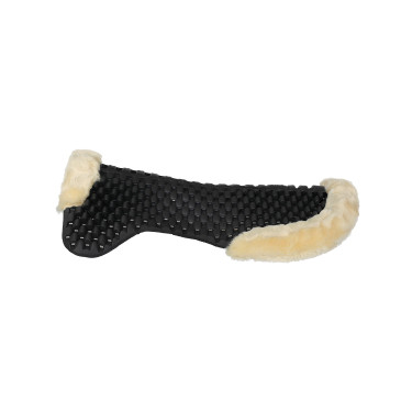 Amortisseur Piuma gel mouton Acavallo Eco-wool naturel Noir