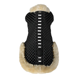 Amortisseur Piuma gel mouton Acavallo Eco-wool naturel Noir