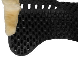 Amortisseur Piuma gel mouton Acavallo Eco-wool naturel Noir