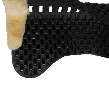 Amortisseur Piuma gel mouton Acavallo Eco-wool naturel Noir