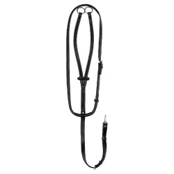 Martingale en cuir avec surpiqûres contrastantes Equestro Noir Martingale en cuir avec surpiqûres contrastantes Equestro Noir