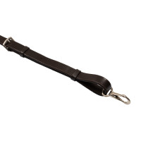 Martingale en cuir avec surpiqûres contrastantes Equestro Marron foncé