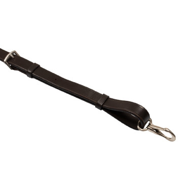 Martingale en cuir avec surpiqûres contrastantes Equestro Marron foncé