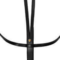 Martingale en cuir avec coutures argentées Equestro Noir Martingale en cuir avec coutures argentées Equestro Noir