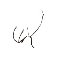 Martingale à collier en cuir Melanie avec fourchette élastique Equestro Marron foncé Martingale à collier en cuir Melanie avec fourchette élastique Equestro Marron foncé