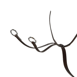 Martingaal met leren halsband Equestro Donkerbruin