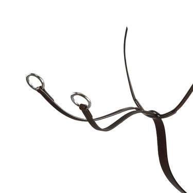 Martingale à collier en cuir Equestro Marron foncé