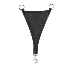 Martingale à bavette en cuir avec insert en maille Acavallo Noir Martingale à bavette en cuir avec insert en maille Acavallo Noir