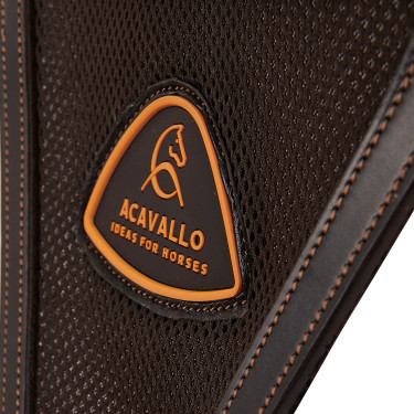 Martingaal met borstplaat van leer met inzet van mesh Acavallo Donkerbruin Martingaal met borstplaat van leer met inzet van mesh Acavallo Donkerbruin