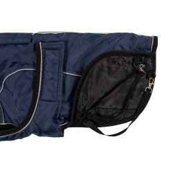 Manteau pour chien avec passepoil réfléchissant Ribe Equestro Marine Bleu marine