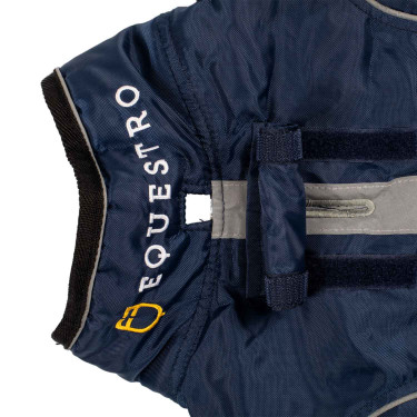 Manteau pour chien avec passepoil réfléchissant Ribe Equestro Marine Bleu marine