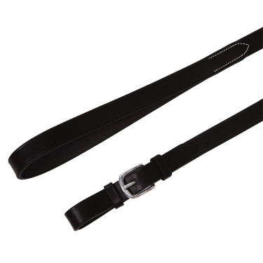 Lange leren lijn met zilverkleurige ketting Equestro Lange leren lijn met zilverkleurige ketting Equestro