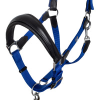 Licol ergonomique avec inserts en cuir Lani Equestro Noir / bordeaux Licol ergonomique avec inserts en cuir Lani Equestro Noir / bordeaux