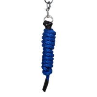 Ergonomische halster met lederen inzetstukken Lani Equestro Zwart / koningsblauw Ergonomische halster met lederen inzetstukken Lani Equestro Zwart / koningsblauw