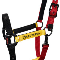 Licol en nylon Flaggy Equestro Marine / blanc / rouge Bleu Licol en nylon Flaggy Equestro Marine / blanc / rouge Bleu