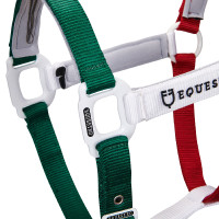Nylon halster Flaggy Equestro Groen / wit / rood Multicolor Nylon halster Flaggy Equestro Groen / wit / rood Multicolor