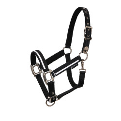 Licol en nylon White Trim Equestro Noir / noir Licol en nylon White Trim Equestro Noir / noir