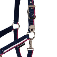 Licol en nylon White Trim Equestro Marine / fuchsia Bleu