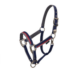 Licol en nylon avec longe Red Trim Equestro