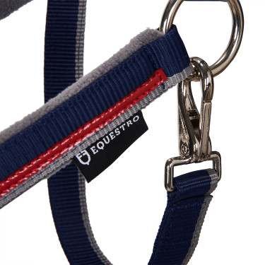 Licol en nylon avec longe Red Trim Equestro Licol en nylon avec longe Red Trim Equestro