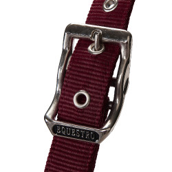 Licol en nylon avec longe et doublure en polaire Equestro Bordeaux