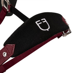Licol en nylon avec longe et doublure en polaire Equestro Bordeaux