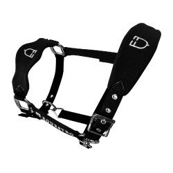Nylon halster met touw en fleecevoering Equestro Zwart Nylon halster met touw en fleecevoering Equestro Zwart