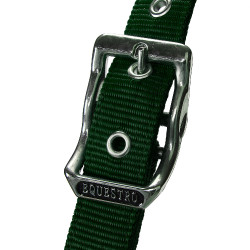 Nylon halster met touw en fleecevoering Equestro Groen
