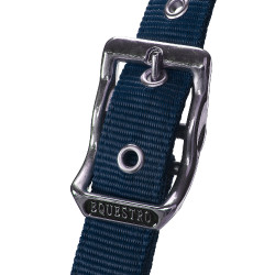 Licol en nylon avec longe et doublure en polaire Equestro Marine Bleu marine